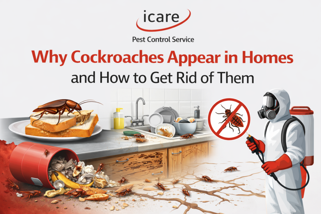 Cockroaches in kitchen and common causes of cockroach infestation in homes